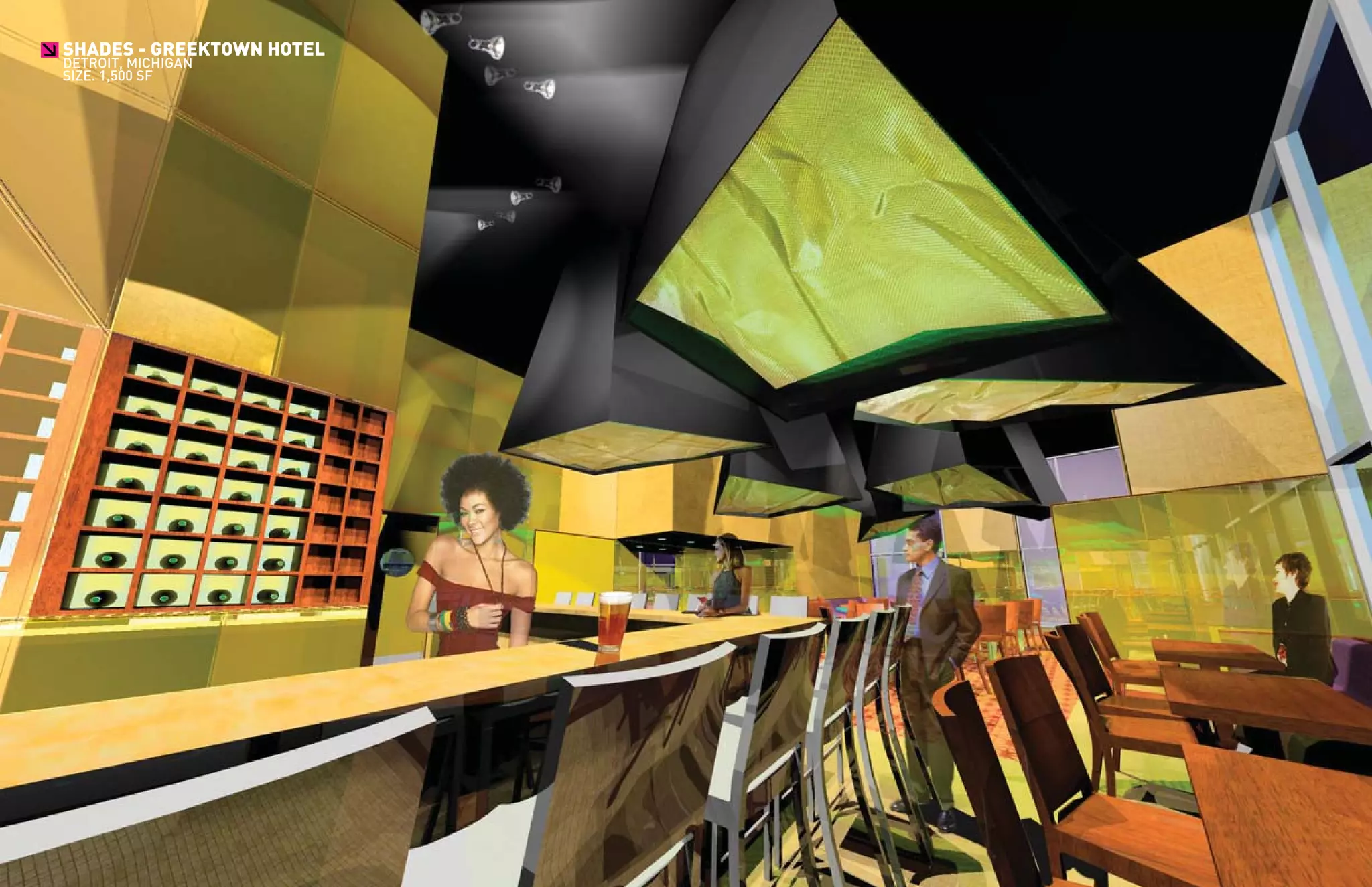 SHADES - GREEKTOWN HOTEL
>
DETROIT, MICHIGAN
SIZE. 1,500 SF
 