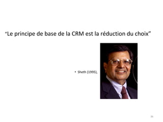“Le principe de base de la CRM est la réduction du choix”

36

 