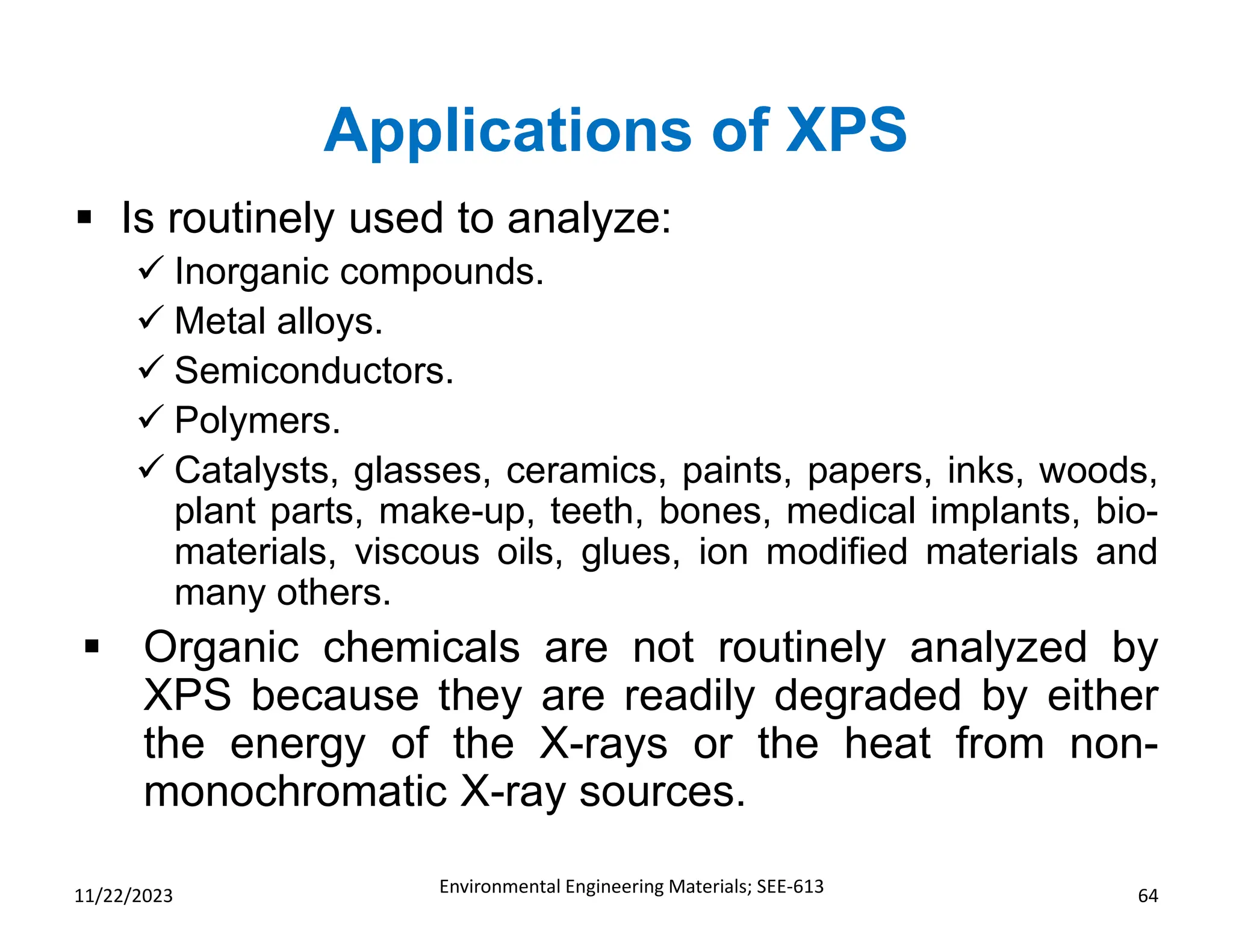 X-ray Photoelectron Spectroscopy (XPS) Technique (Part-2) | PDF