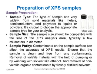 X-ray Photoelectron Spectroscopy (XPS) Technique (Part-2) | PDF