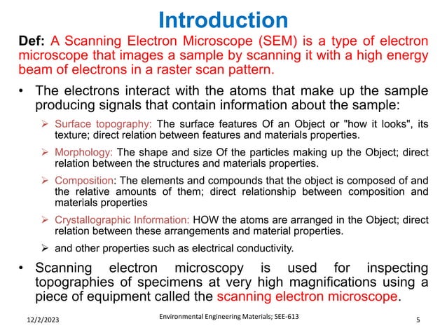Electron Microscope Notes.pdf Scanning Electron Microscopes (SEM) & Transmission Electron Microscopes ...