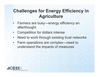 Seea energy efficiency in agriculture 2016 | PDF