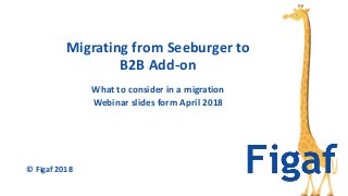 What to consider in a migration
Webinar slides form April 2018
Migrating from Seeburger to
B2B Add-on
© Figaf 2018
 