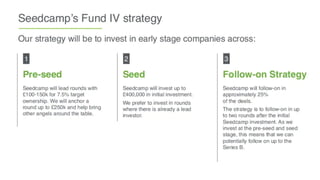 Seedcamp Fund IV - VC Pitch Deck Examples