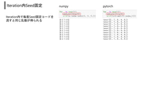 Seed固定でどこの乱数が固定されるか.pptx