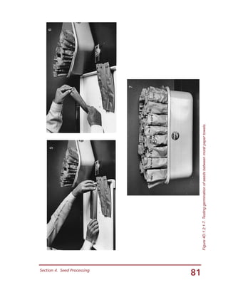 81Section 4.  Seed Processing
5
7
6
Figure4D.1.2.1-7.Testinggerminationofseedsbetweenmoistpapertowels.
 
