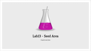 Lab13 - Seed Area
A quick overview
 