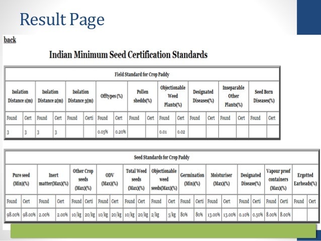 seed certification
