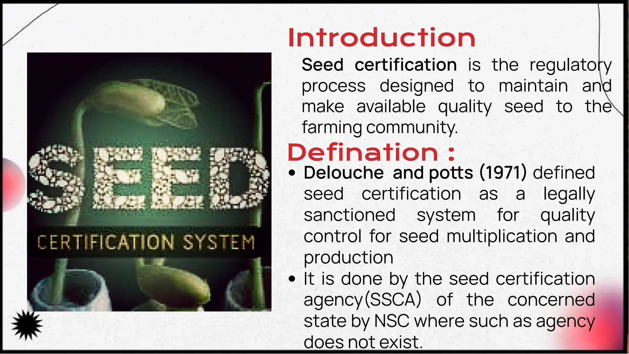 Seed Certification Phase and Procedure for Certification | PDF