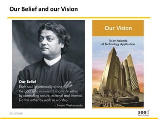 21/10/2015 4
Our Belief and our Vision
 