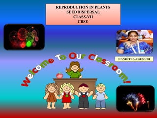 NANDITHA AKUNURI
REPRODUCTION IN PLANTS
SEED DISPERSAL
CLASS-VII
CBSE
 