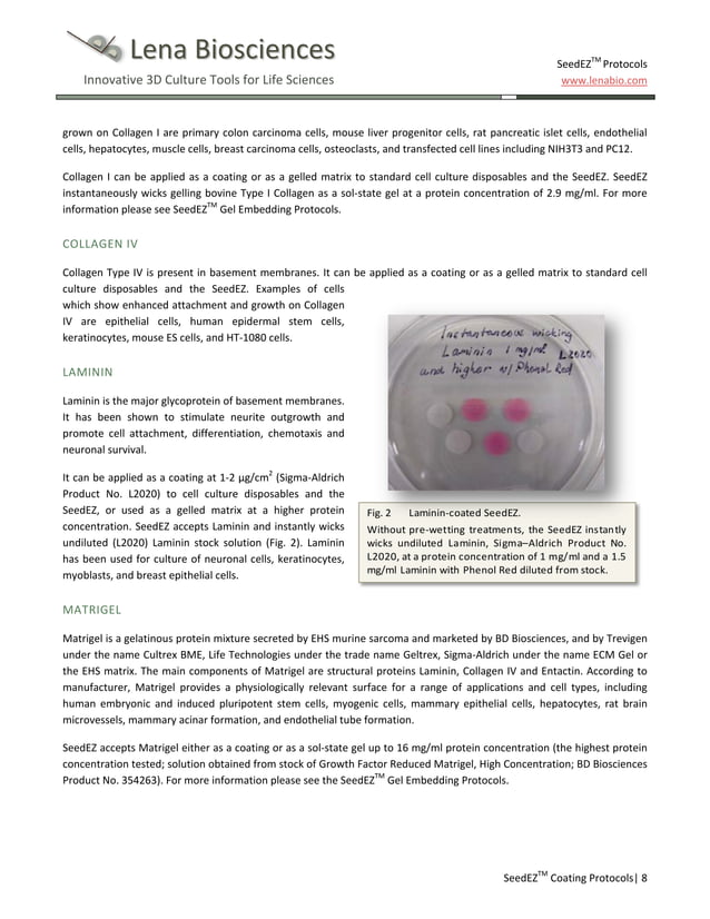 SeedEZ 3D cell culture methods and protocols tissue culture coating