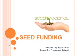 SEED FUNDING
Prepared By: Aparna Roy
Guided By: Prof. Ashok Dwivedi
 