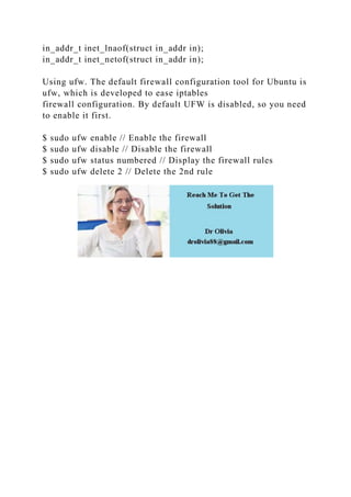 SEED Labs – Linux Firewall Exploration Lab 1Linux Firewall.docx