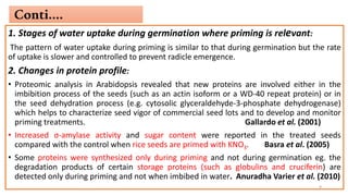 Seed priming:- A TOOL FOR QUALITY SEED PRODUCTION