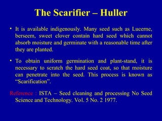 Scratch Scarification SEED PROCESSING.ppt plant pathology and seeds | PPT