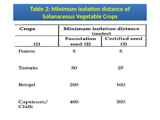 Seed Production of Solanaceous Vegetables | PPTX