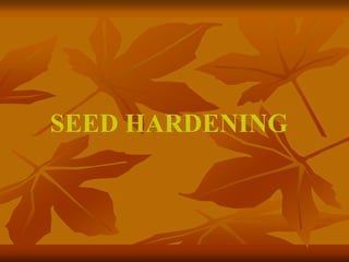 SEED HARDENING
 