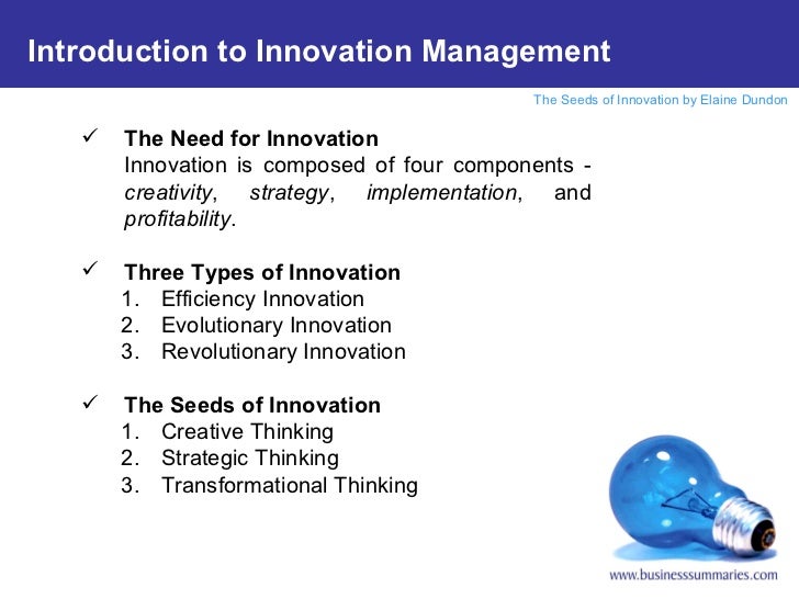 Seeds Of Innovation