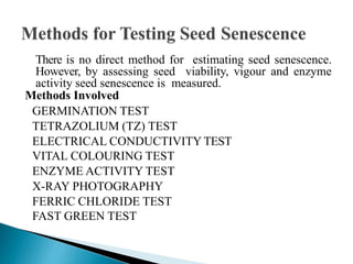 Seed senescence | PPTX