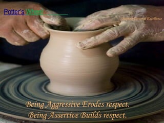 Being Aggressive Erodes respect. Being Assertive Builds respect. 