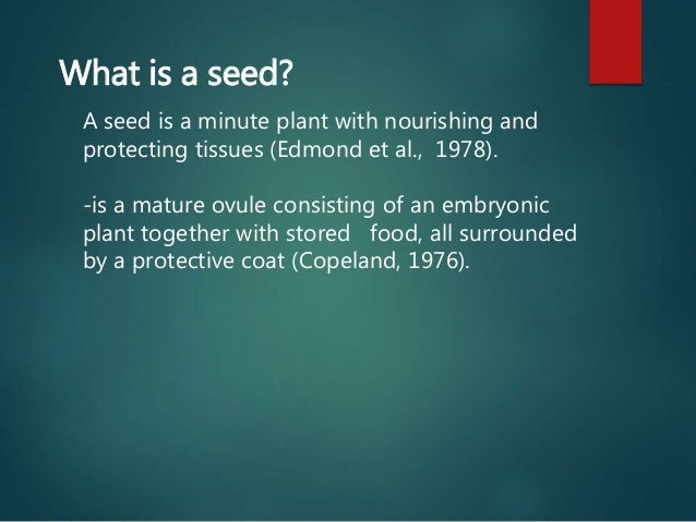 Seed Technology Seed Technology
