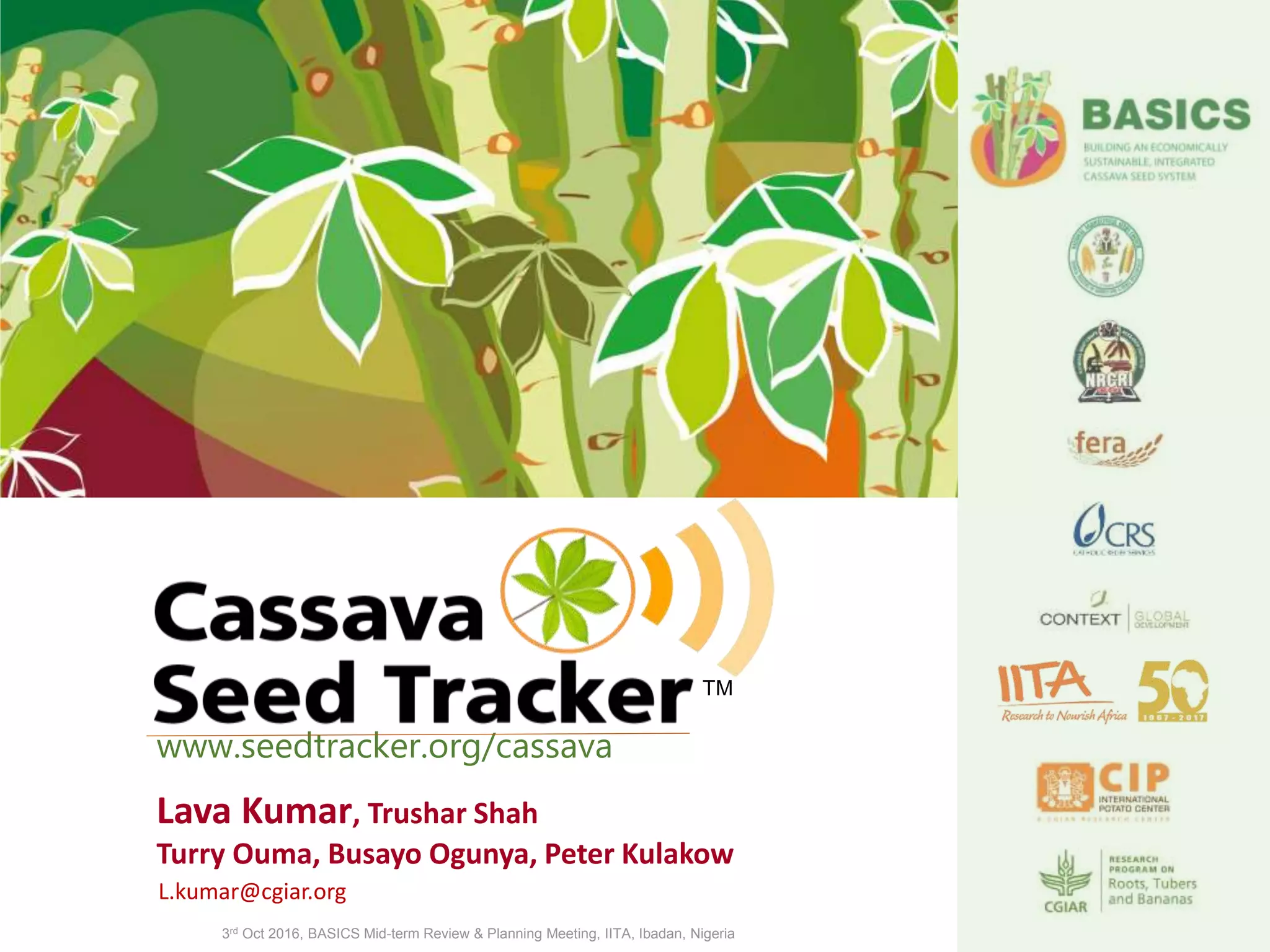 Cassava Seed Tracker Presentation | PPT