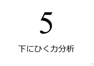 下にひく⼒分析
          43
 