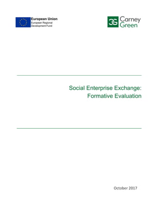 October 2017
Social Enterprise Exchange:
Formative Evaluation
 