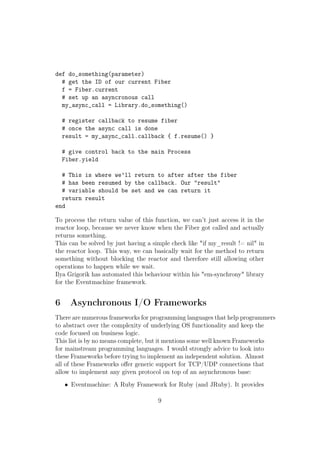 Eventdriven I/O - A hands on introduction | PDF