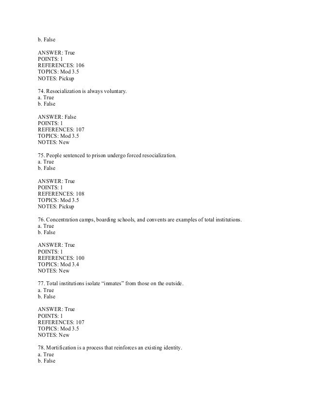 Seeing Sociology An Introduction 3rd Edition Ferrante Test Bank