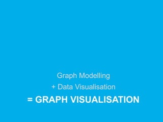 Graph Modelling
+ Data Visualisation
= GRAPH VISUALISATION
 
