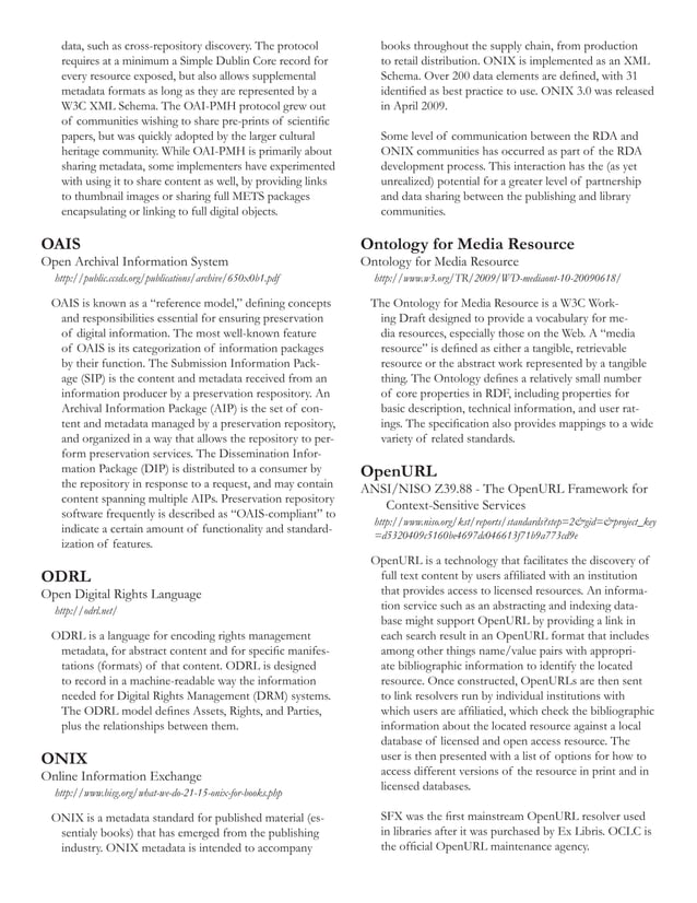 Glossary of Metadata standards