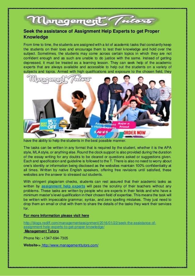 Assignment help experts