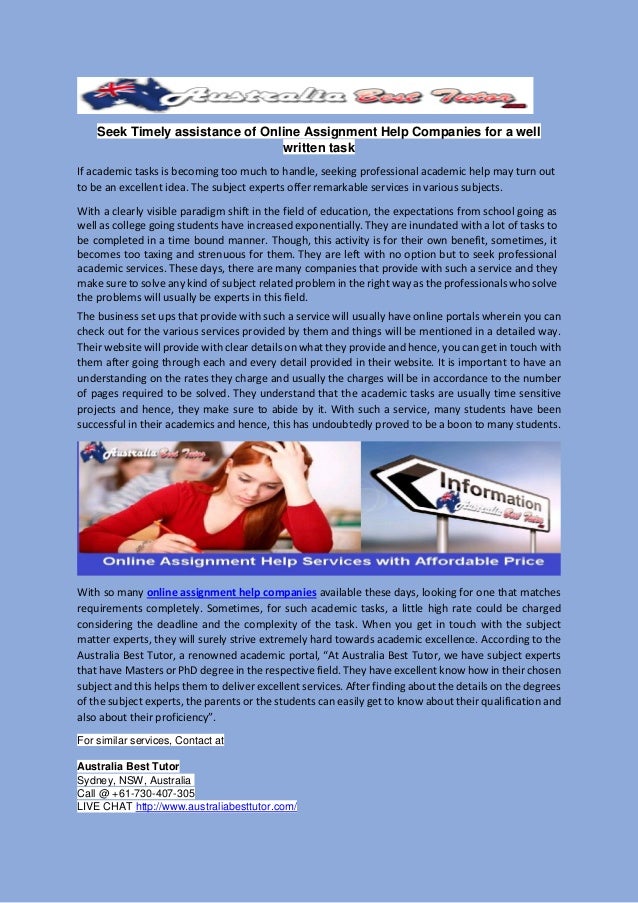 Online assignment help companies the cost
