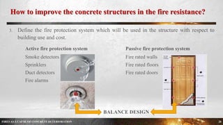 FIRES AS A CAUSE OF CONCRETE DETERIORATION | PPTX