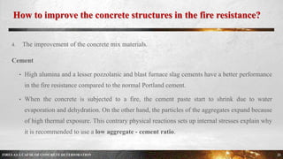 FIRES AS A CAUSE OF CONCRETE DETERIORATION | PPTX
