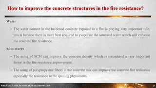 FIRES AS A CAUSE OF CONCRETE DETERIORATION | PPTX