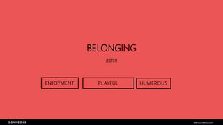 BELONGING
JESTER
seenconnects.com
PLAYFUL HUMEROUSENJOYMENT
 