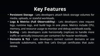Developer cloud for full-stack apps - seenode | PPTX