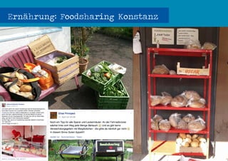 Seenovation - Transition Town Konstanz - Ringvorlesung HTWG Konstanz - 14.04.2014 - Seite 28
Ernährung: Foodsharing Konsta...