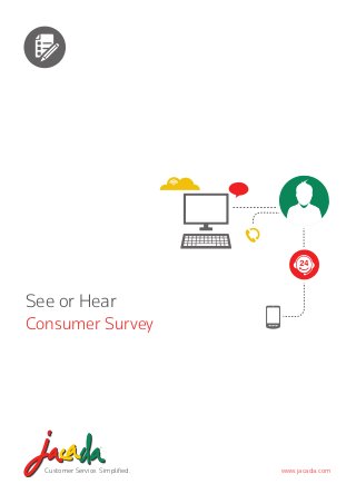 Customer Service. Simplified. www.jacada.com
See or Hear
Consumer Survey
 