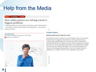 See Potential for crowdsourcing and mobile phones Nov 10 2014
