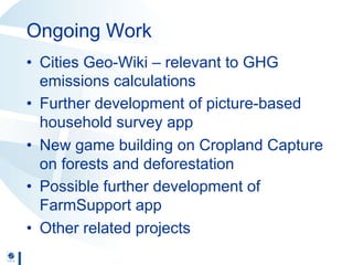 See Potential for crowdsourcing and mobile phones Nov 10 2014