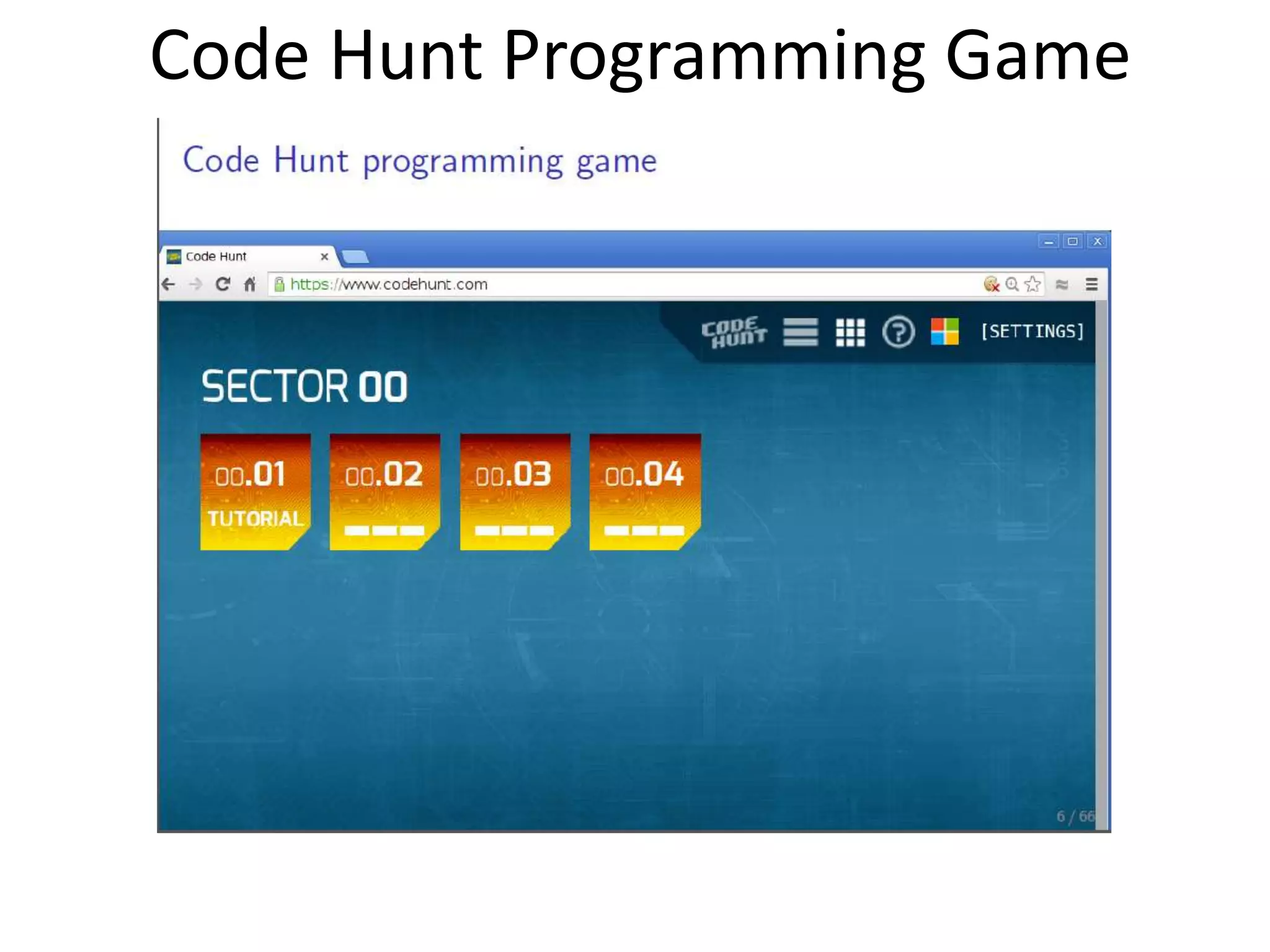 Code Hunt Programming Game 
 