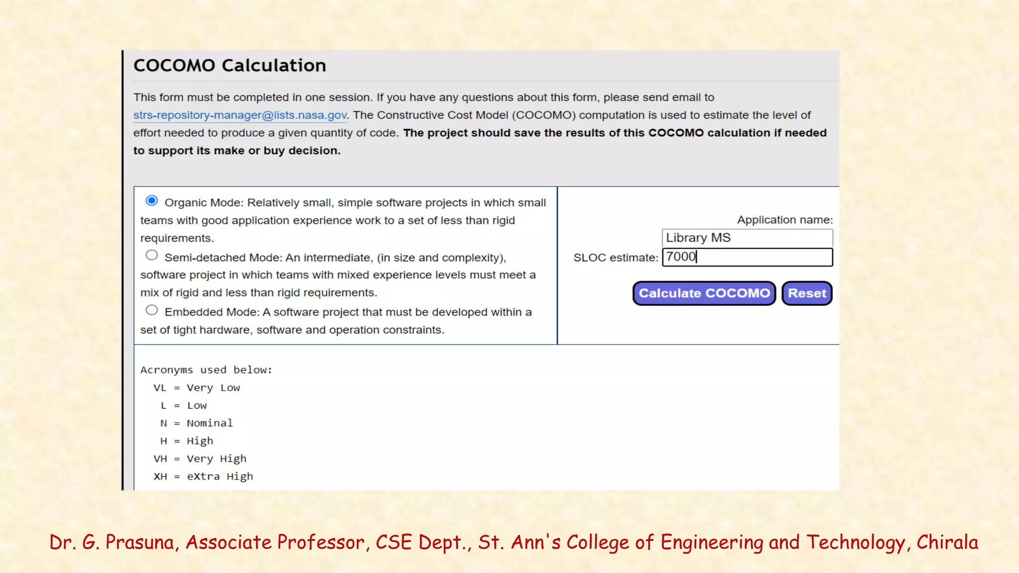 Dr. G. Prasuna, Associate Professor, CSE Dept., St. Ann's College of Engineering and Technology, Chirala
 