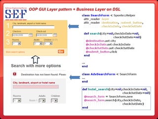OOP GUI Layer pattern + Business Layer on DSL  