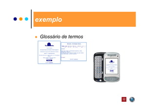 exemplo

 Glossário de termos
 