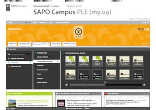 SAPO Campus   Seminário FAP - Lisboa   28 Maio 2010

              SAPO Campus PLE (my.ua)
 