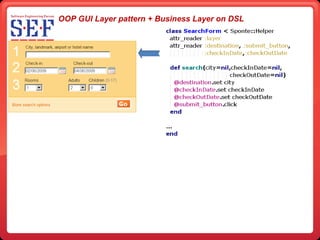 OOP GUI Layer pattern + Business Layer on DSL  